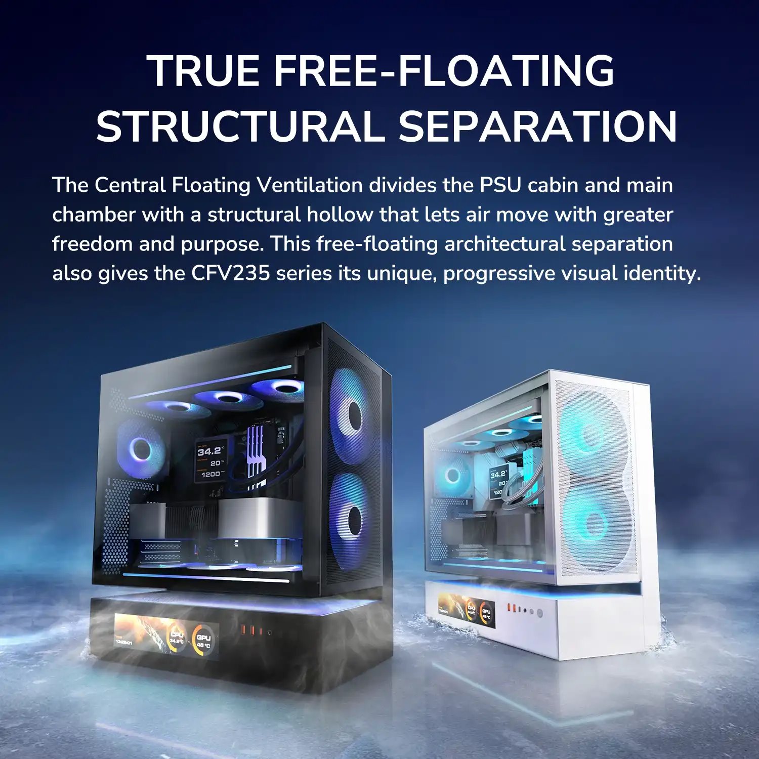 COUGAR PC skříň CFV235 Mesh Vision Black Mid