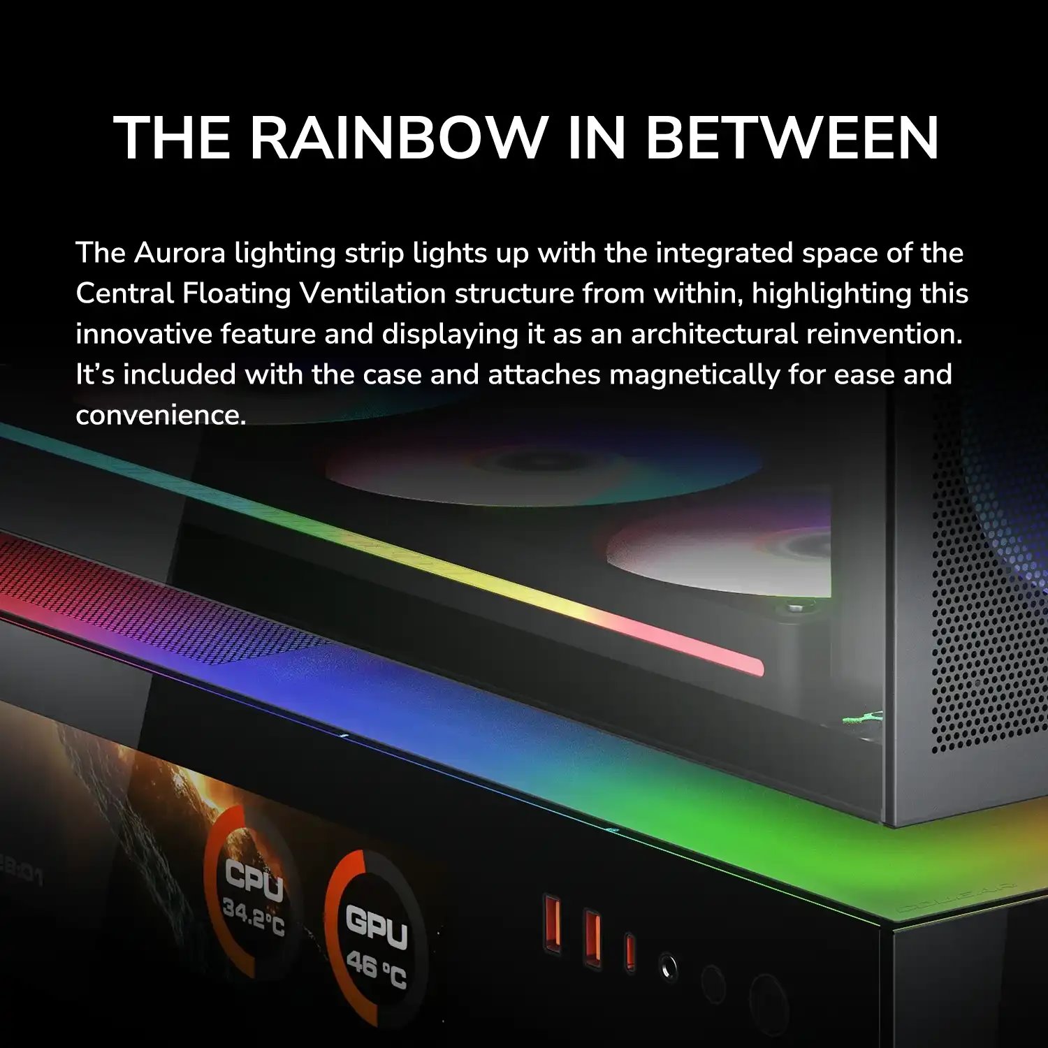 COUGAR PC skříň CFV235 Mesh Vision Black Mid