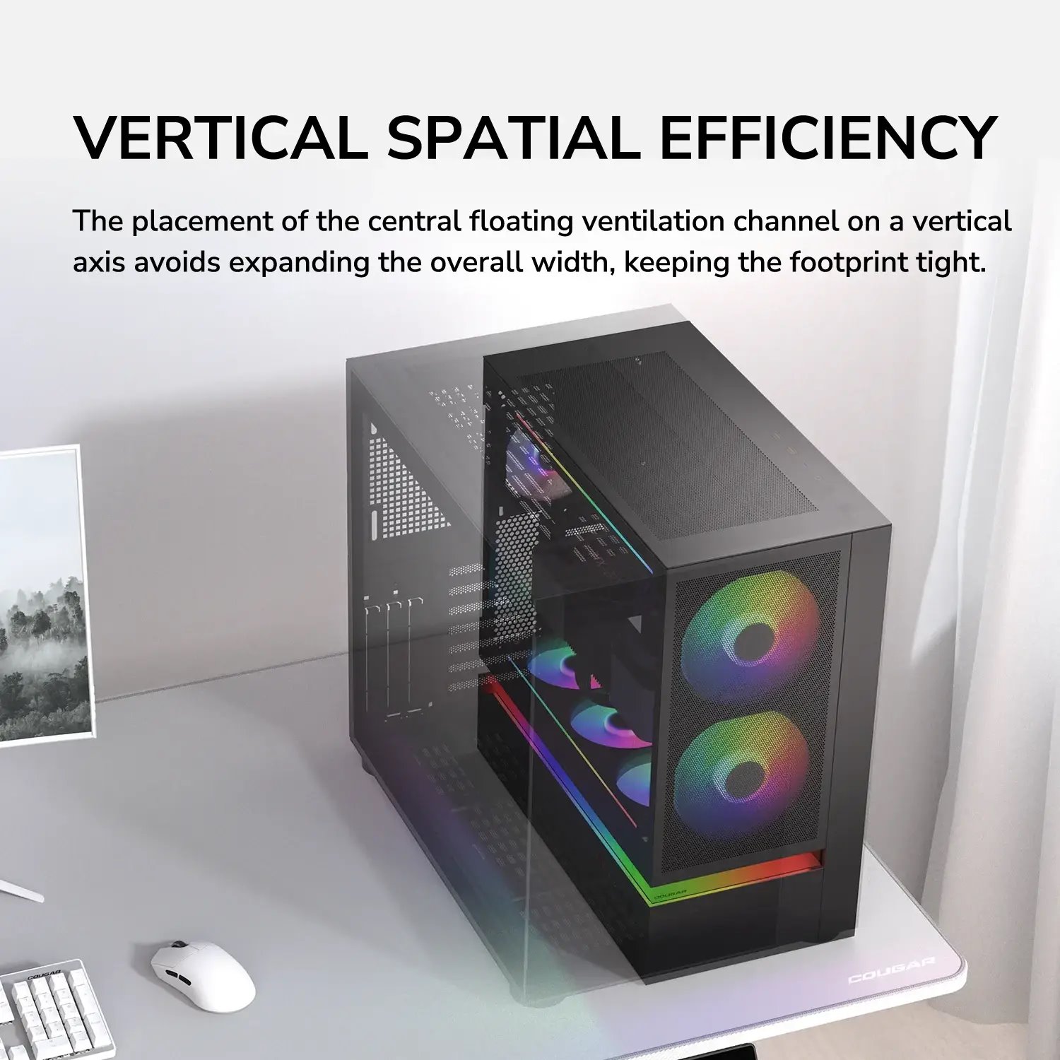 COUGAR PC skříň CFV235 Mesh White Mid
