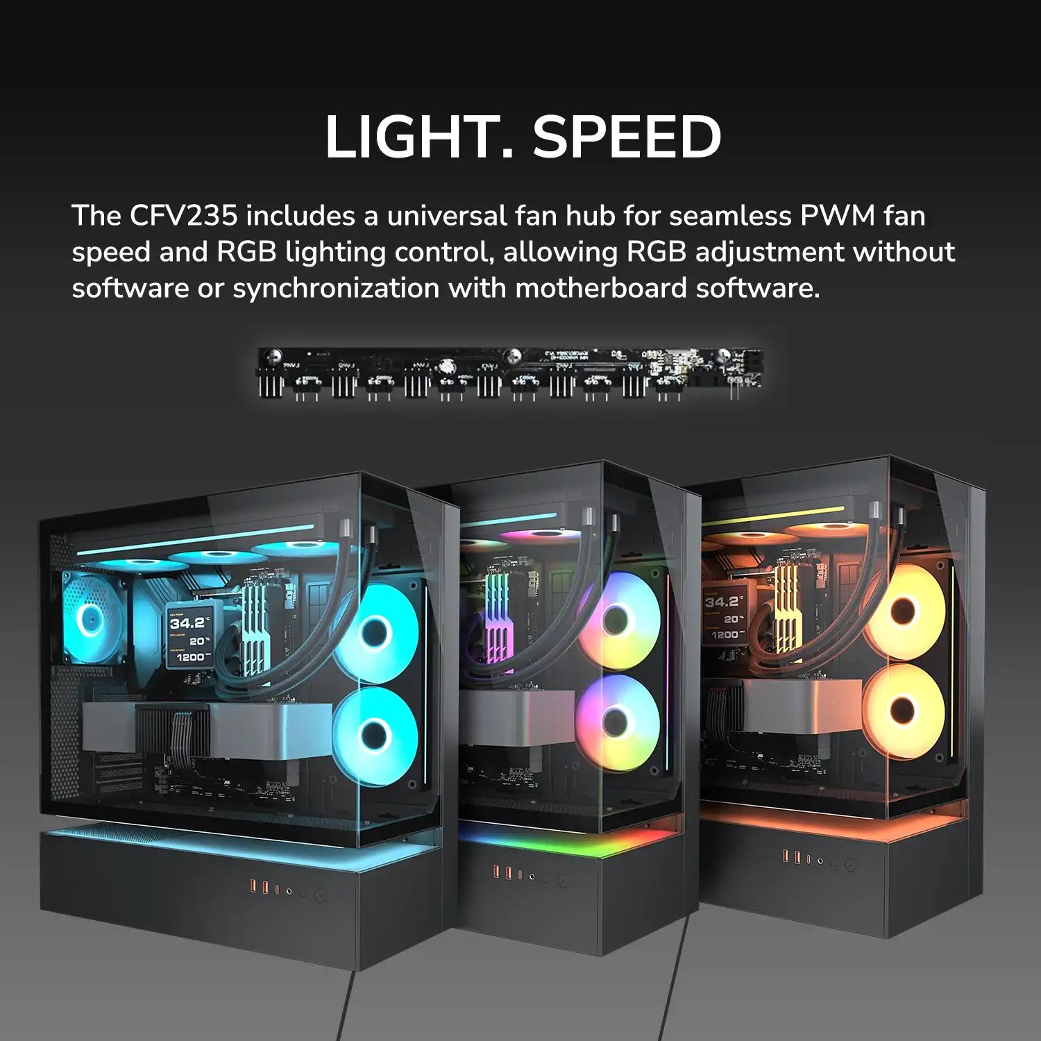 COUGAR PC skříň CFV235 White Mid Tower