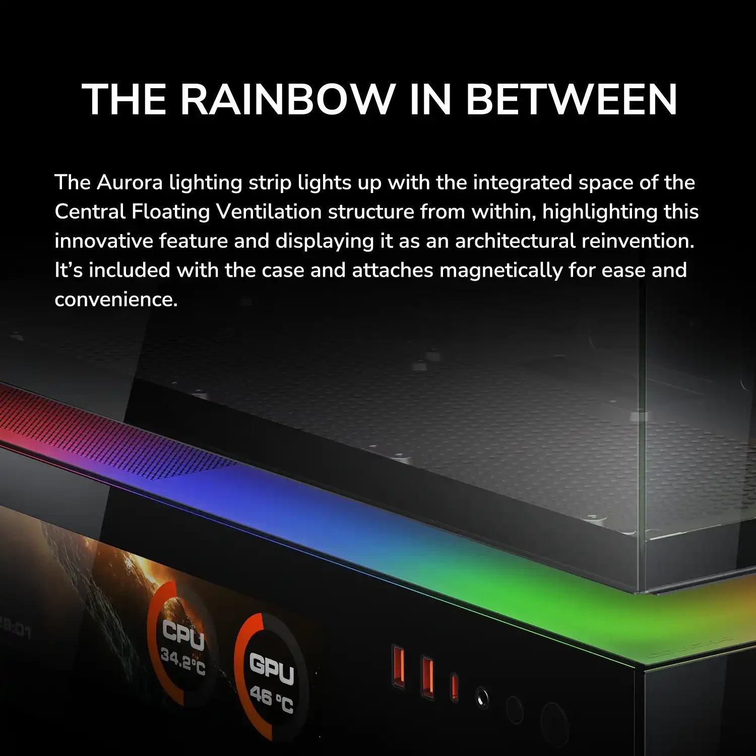 COUGAR PC skříň CFV235 White Vision Mid