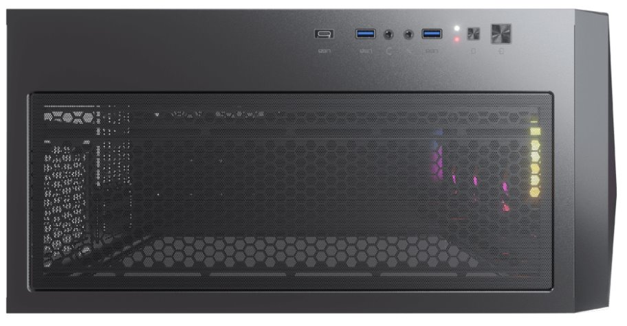 COUGAR PC skříň DARK BLADER X5 Black Mid Tower Plastic with Mesh Front Panel 1 x ARGB Fan 4mm TG Left Panel