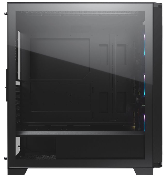 COUGAR PC skříň DARK BLADER X5 Black Mid Tower Plastic with Mesh Front Panel 1 x ARGB Fan 4mm TG Left Panel