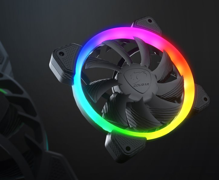 COUGAR PC skříň DARK BLADER X5 Black Mid Tower Plastic with Mesh Front Panel 1 x ARGB Fan 4mm TG Left Panel