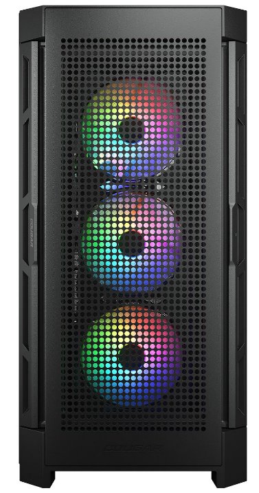 COUGAR PC skříň DUOFACE Pro RGB Black Mid Tower TG & Airflow Front Panel 4 x ARGB Fans TG Left Panel