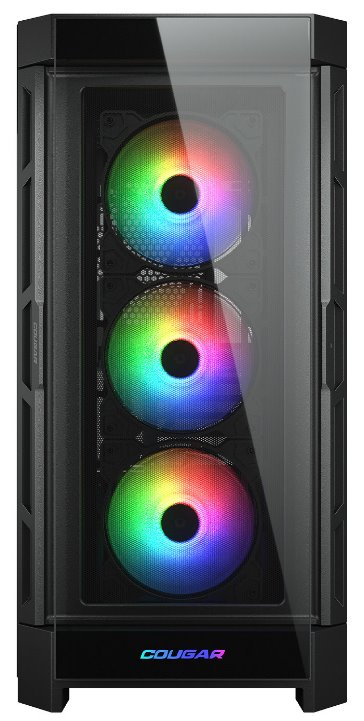 COUGAR PC skříň DUOFACE Pro RGB Black Mid Tower TG & Airflow Front Panel 4 x ARGB Fans TG Left Panel