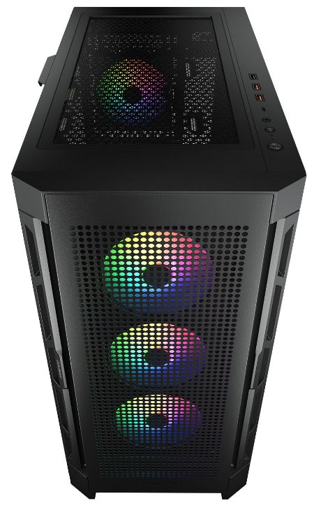 COUGAR PC skříň DUOFACE Pro RGB Black Mid Tower TG & Airflow Front Panel 4 x ARGB Fans TG Left Panel