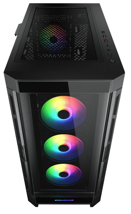 COUGAR PC skříň DUOFACE Pro RGB Black Mid Tower TG & Airflow Front Panel 4 x ARGB Fans TG Left Panel