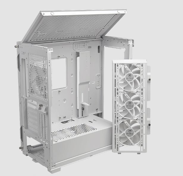 COUGAR PC skříň DUOFACE Pro RGB Black Mid Tower TG & Airflow Front Panel 4 x ARGB Fans TG Left Panel