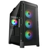 COUGAR PC skříň DUOFACE Pro RGB Black Mid Tower TG & Airflow Front Panel 4 x ARGB Fans TG Left Panel