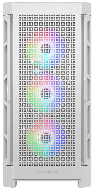 COUGAR PC skříň DUOFACE Pro RGB White Mid Tower TG & Airflow Front Panel 4 x ARGB Fans TG Left Panel