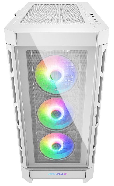 COUGAR PC skříň DUOFACE Pro RGB White Mid Tower TG & Airflow Front Panel 4 x ARGB Fans TG Left Panel
