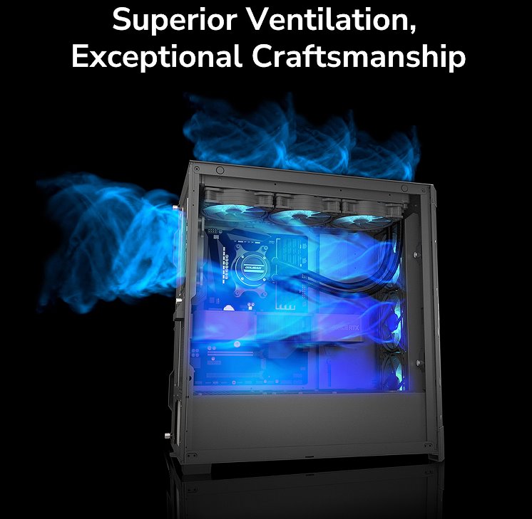 COUGAR PC skříň DUOFACE Pro RGB White Mid Tower TG & Airflow Front Panel 4 x ARGB Fans TG Left Panel