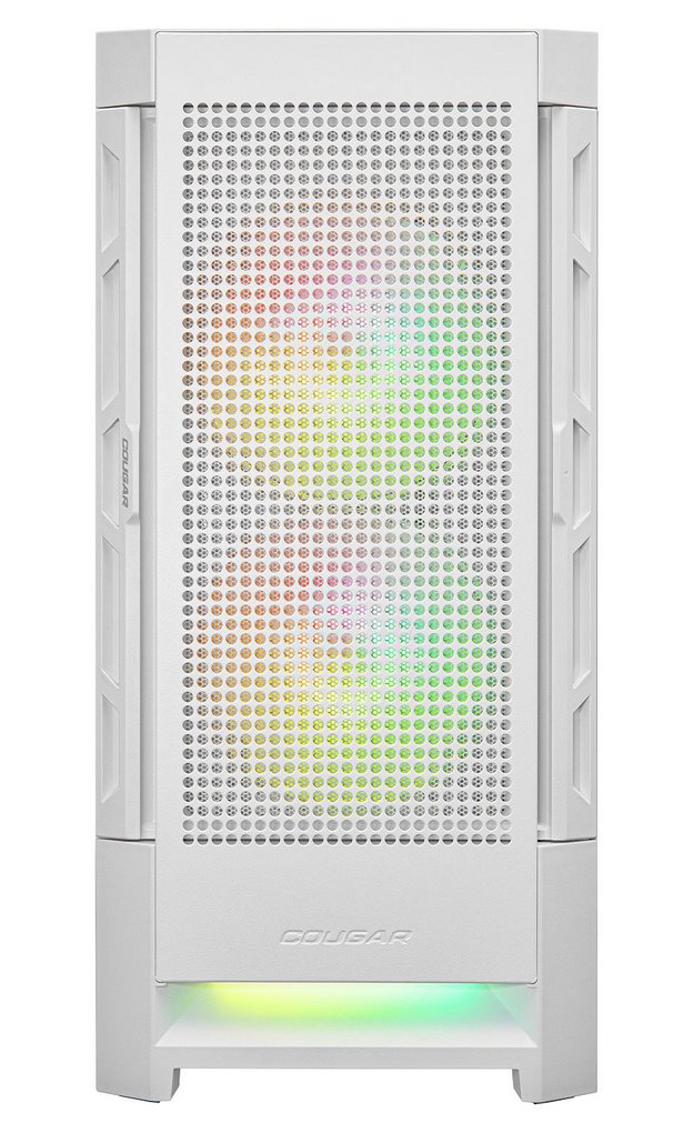 COUGAR PC skříň DUOFACE White Mid Tower Airflow Front Panel TG Left Panel 2 x ARGB 140mm & 1x 120mm Fans