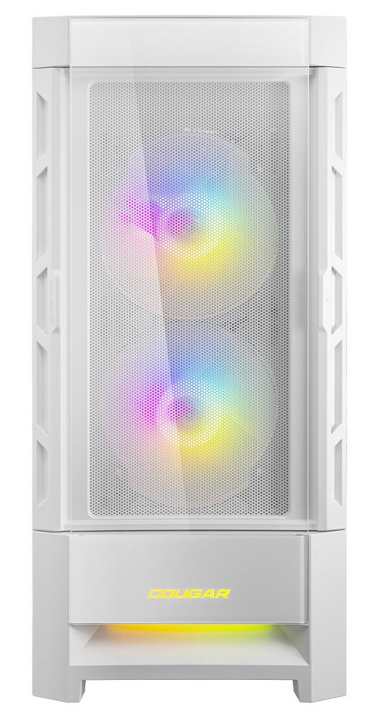 COUGAR PC skříň DUOFACE White Mid Tower Airflow Front Panel TG Left Panel 2 x ARGB 140mm & 1x 120mm Fans