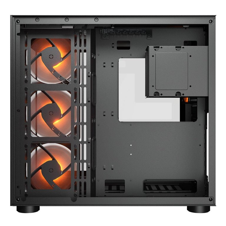 COUGAR PC skříň FV150 RGB Black Mid tower Dual-Chamber ATX glass, 4x 120mm ARGB fans