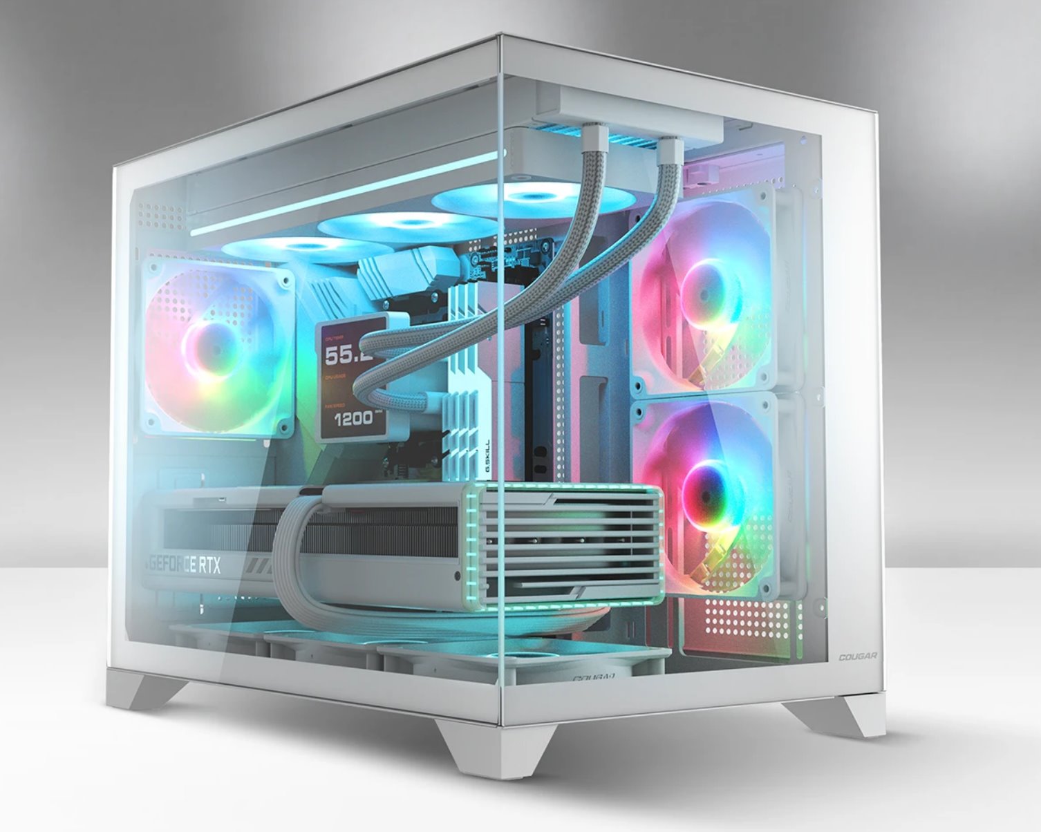COUGAR PC skříň FV150 RGB Black Mini tower