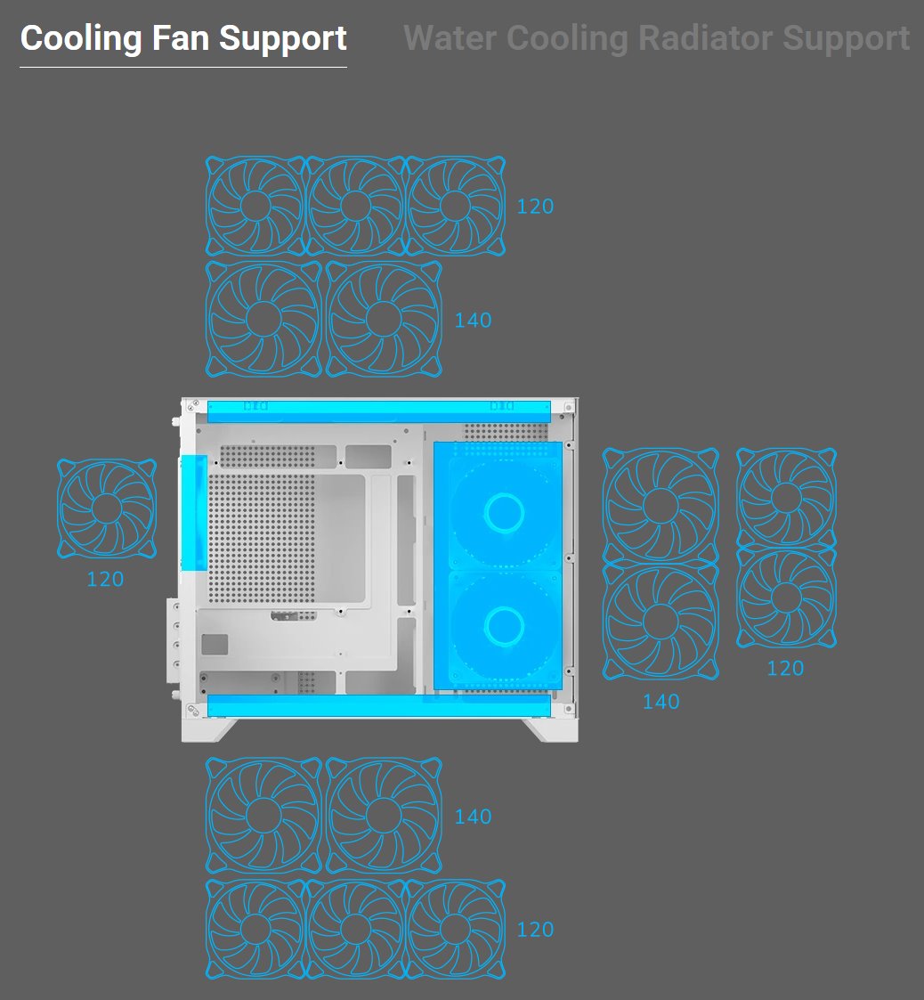 COUGAR PC skříň FV150 RGB Black Mini tower