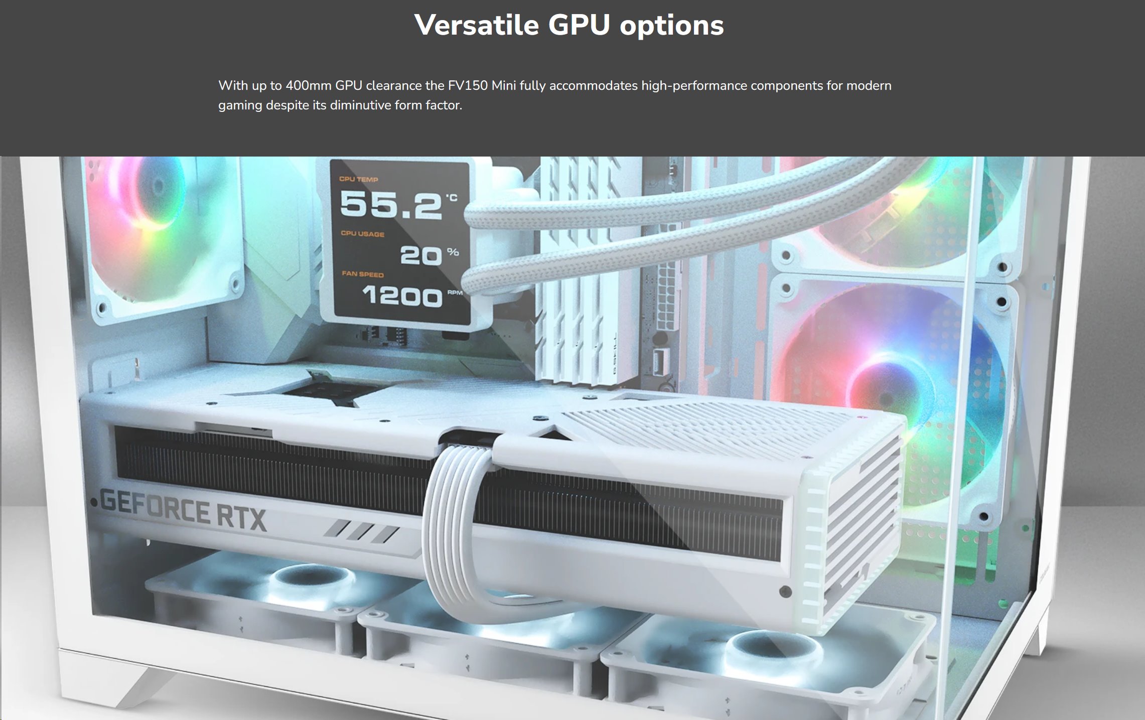 COUGAR PC skříň FV150 RGB Black Mini tower