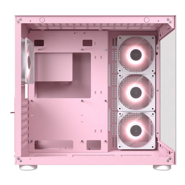 COUGAR PC skříň FV150 RGB Pink Mid tower Dual-Chamber ATX glass, 4x 120mm ARGB fans