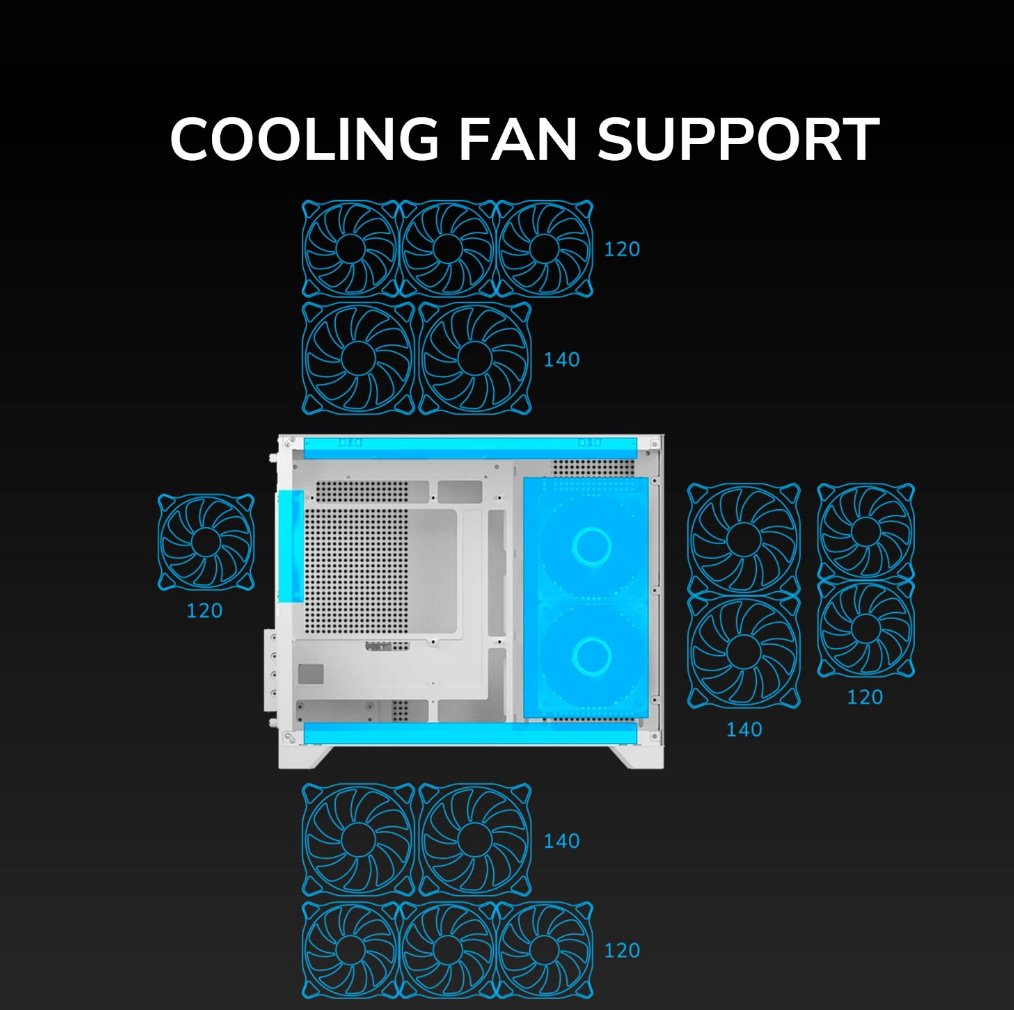 COUGAR PC skříň FV150 RGB Pink Mini tower