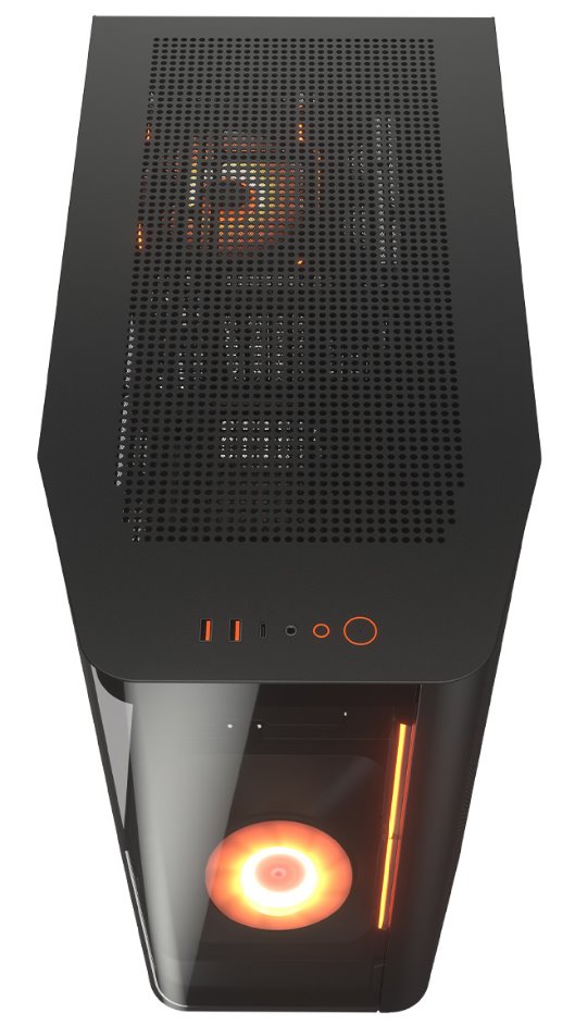 COUGAR PC skříň FV270 Black Mid tower tempered curved glass perimeter quick detachable air filters up to 9 fans