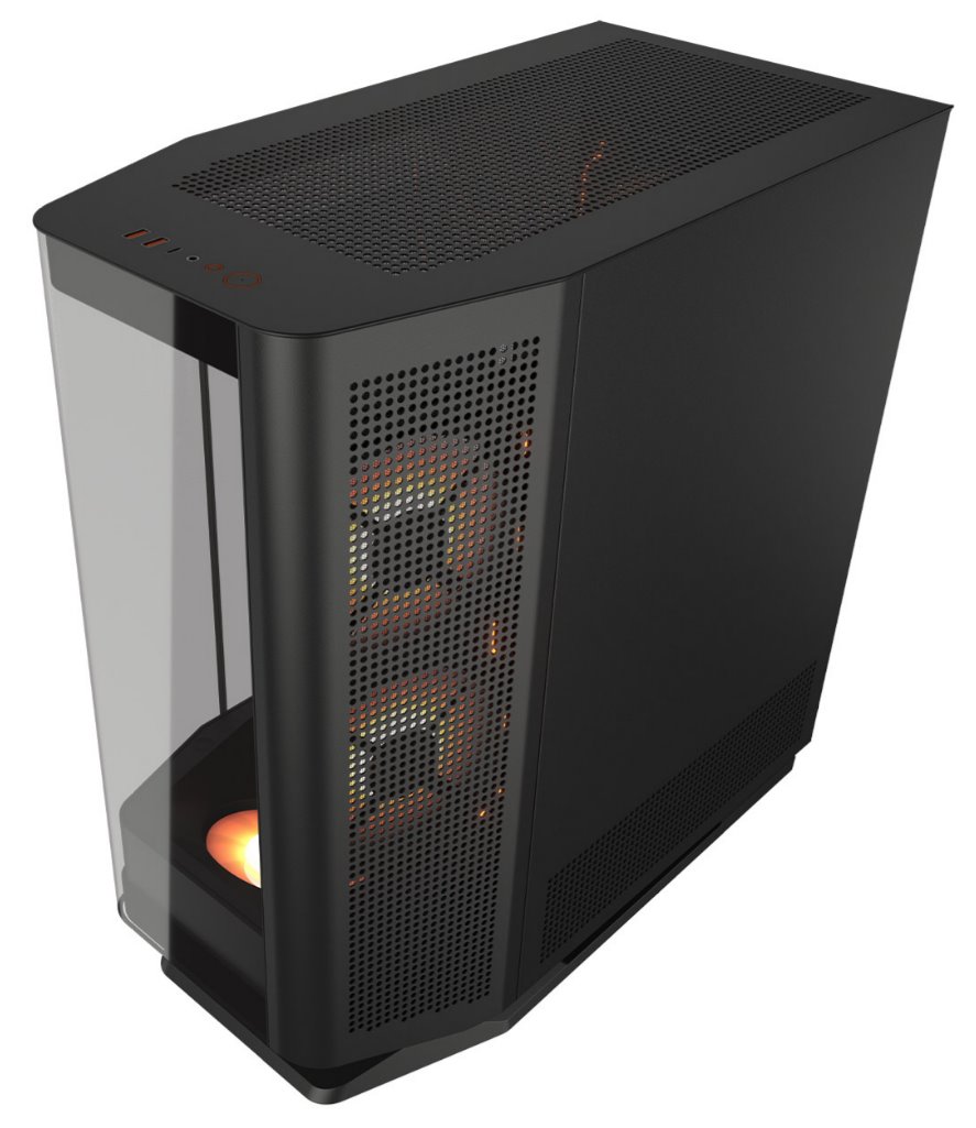 COUGAR PC skříň FV270 Black Mid tower tempered curved glass perimeter quick detachable air filters up to 9 fans