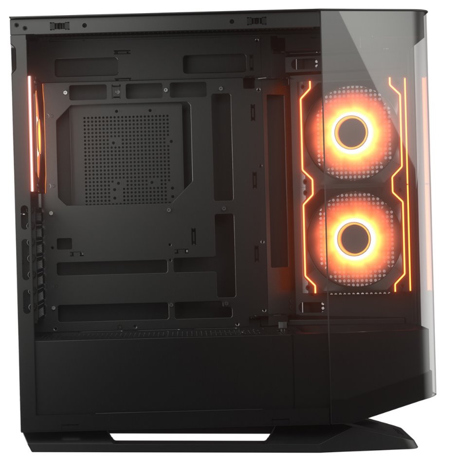COUGAR PC skříň FV270 Black Mid tower tempered curved glass perimeter quick detachable air filters up to 9 fans
