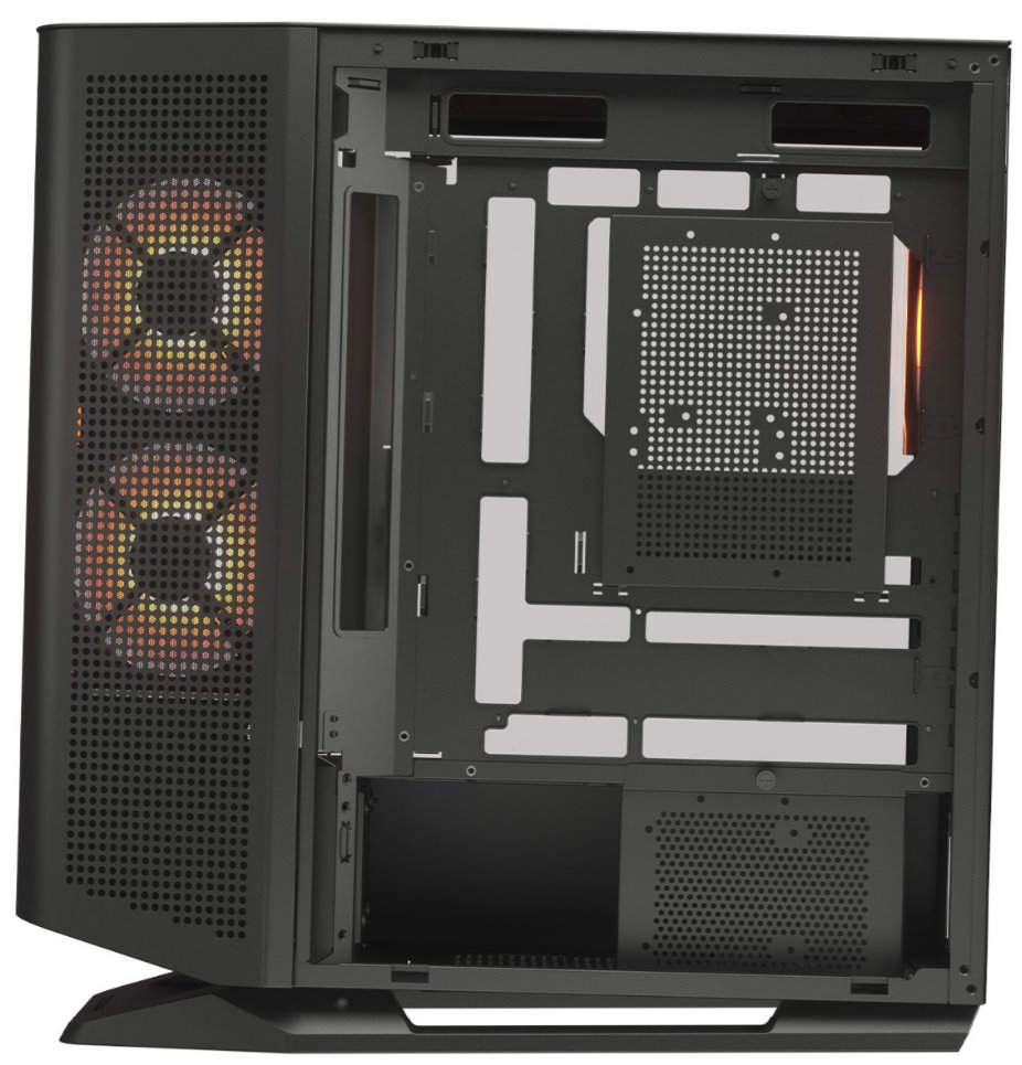COUGAR PC skříň FV270 Black Mid tower tempered curved glass perimeter quick detachable air filters up to 9 fans