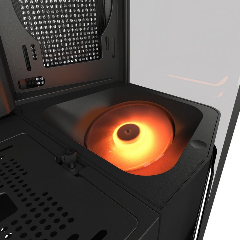 COUGAR PC skříň FV270 Black Mid tower tempered curved glass perimeter quick detachable air filters up to 9 fans