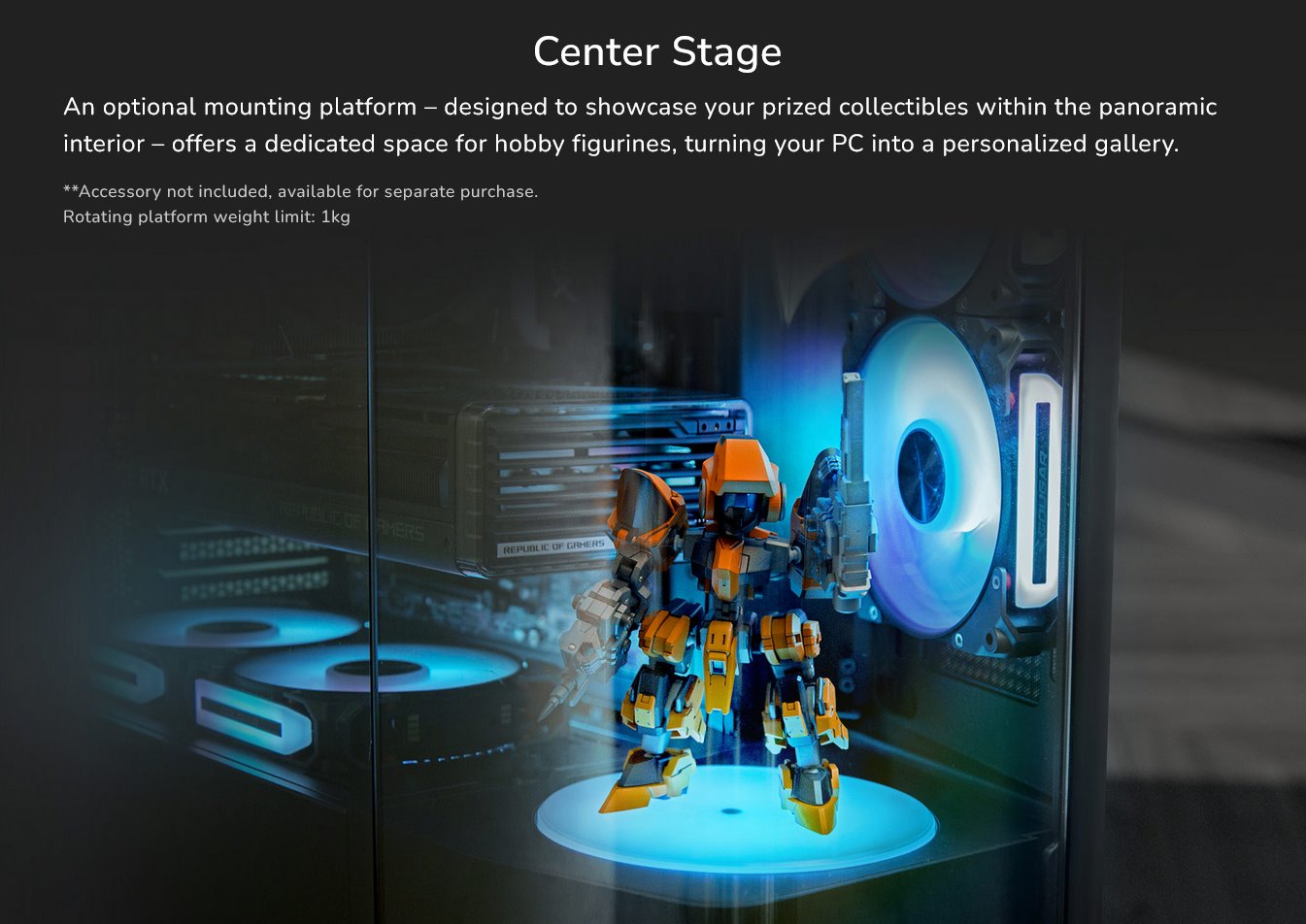 COUGAR PC skříň FV270 Black Mid tower tempered curved glass perimeter quick detachable air filters up to 9 fans