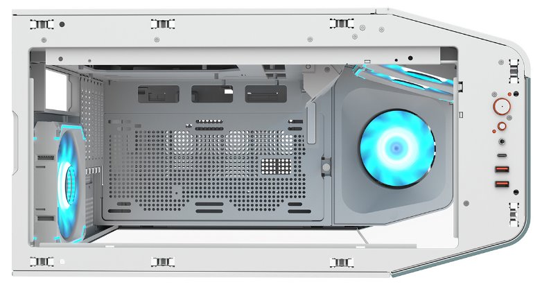 COUGAR PC skříň FV270 White Mid tower tempered curved glass perimeter quick detachable air filters up to 9 fans