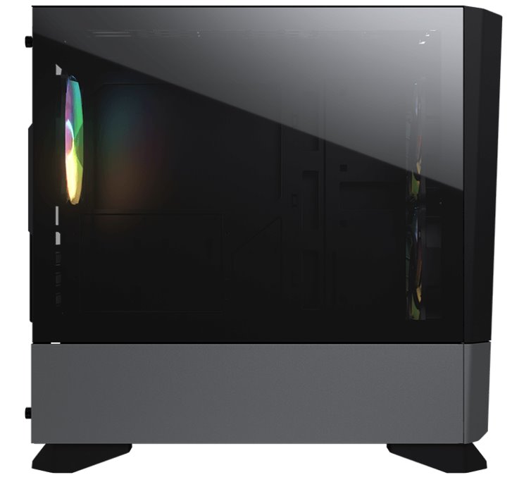 COUGAR PC skříň MG140 Air RGB Black Mini Tower Air Vents Front Panel 3 x ARGB Fans 4mm TG Left Panel