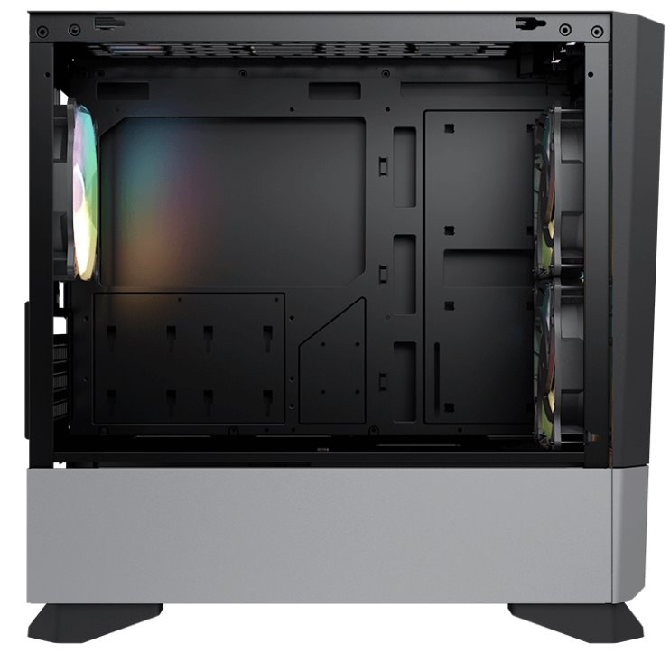 COUGAR PC skříň MG140 Air RGB Black Mini Tower Air Vents Front Panel 3 x ARGB Fans 4mm TG Left Panel