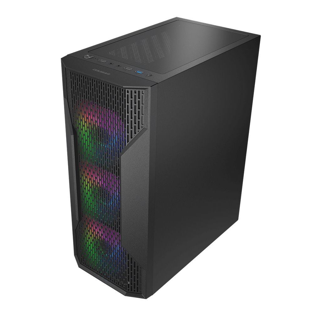 COUGAR PC skříň MX110 RGB Black (system build version) Mid Tower 4 x 120mm fans RGB