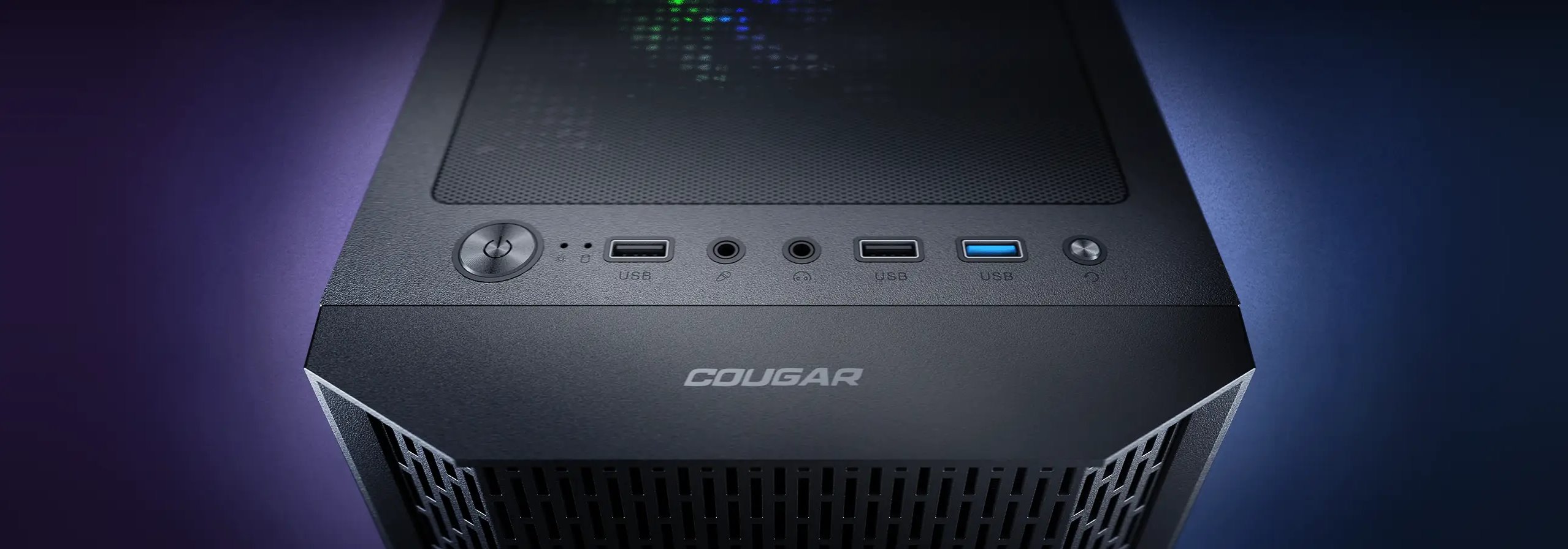 COUGAR PC skříň MX110 RGB Black (system build version) Mid Tower 4 x 120mm fans RGB