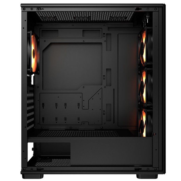 COUGAR PC skříň MX220 RGB Black Mid Tower Mesh Front Panel 4 x 120mm ARGB Fans TG Left Panel