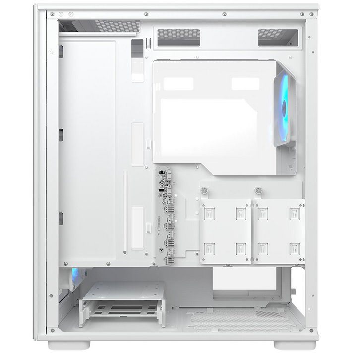 COUGAR PC skříň MX220 RGB White Mid Tower Mesh Front Panel 4 x 120mm ARGB Fans TG Left Panel