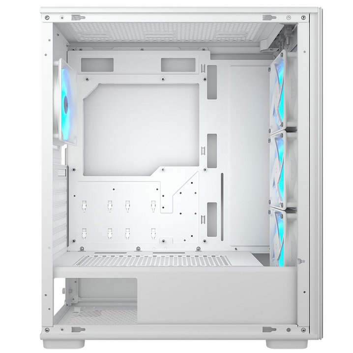 COUGAR PC skříň MX220 RGB White Mid Tower Mesh Front Panel 4 x 120mm ARGB Fans TG Left Panel