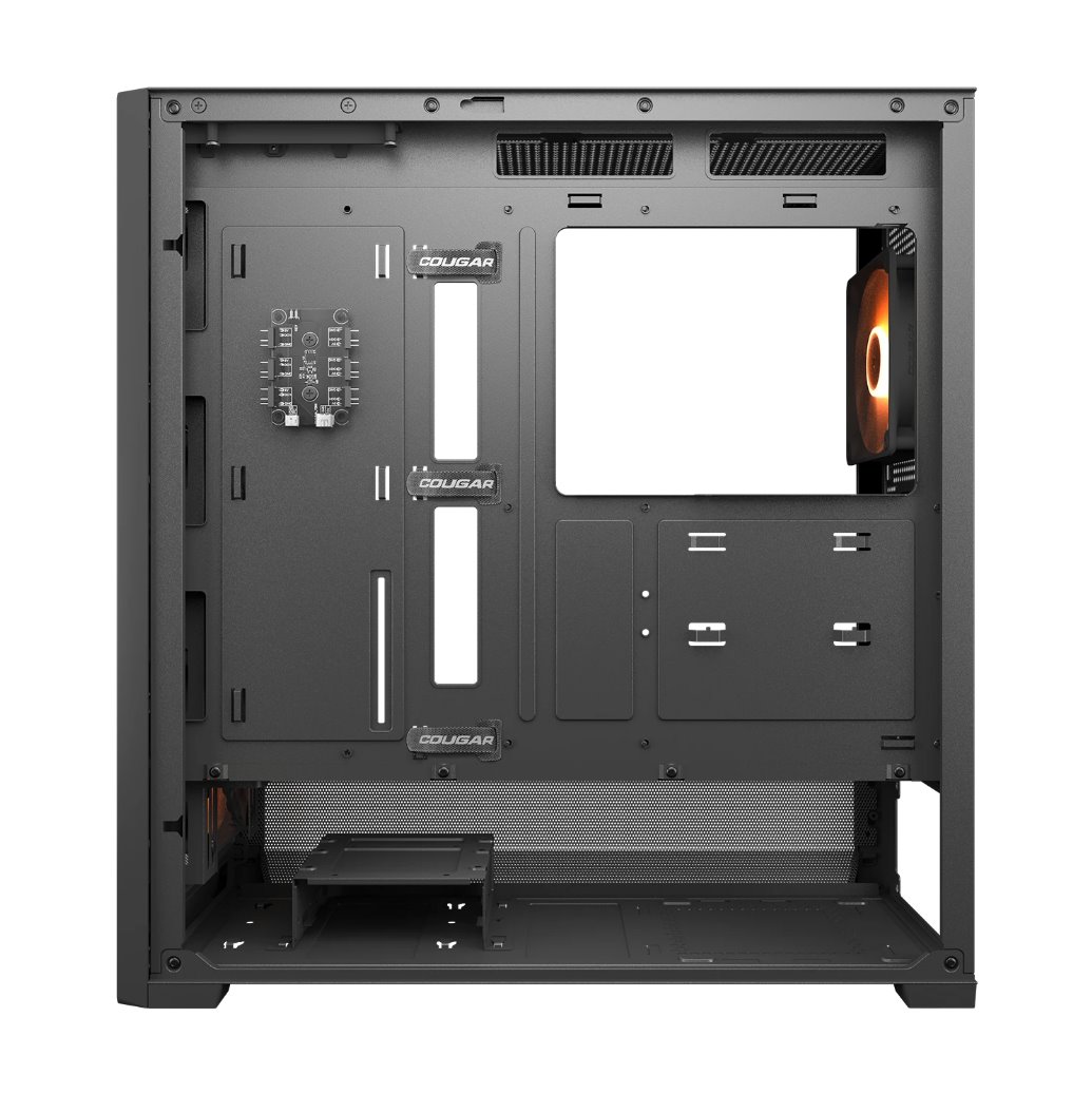 COUGAR PC skříň MX230 Black RGB Mid Tower Mesh Front Panel 4 x 120mm ARGB Fans TG Left Panel