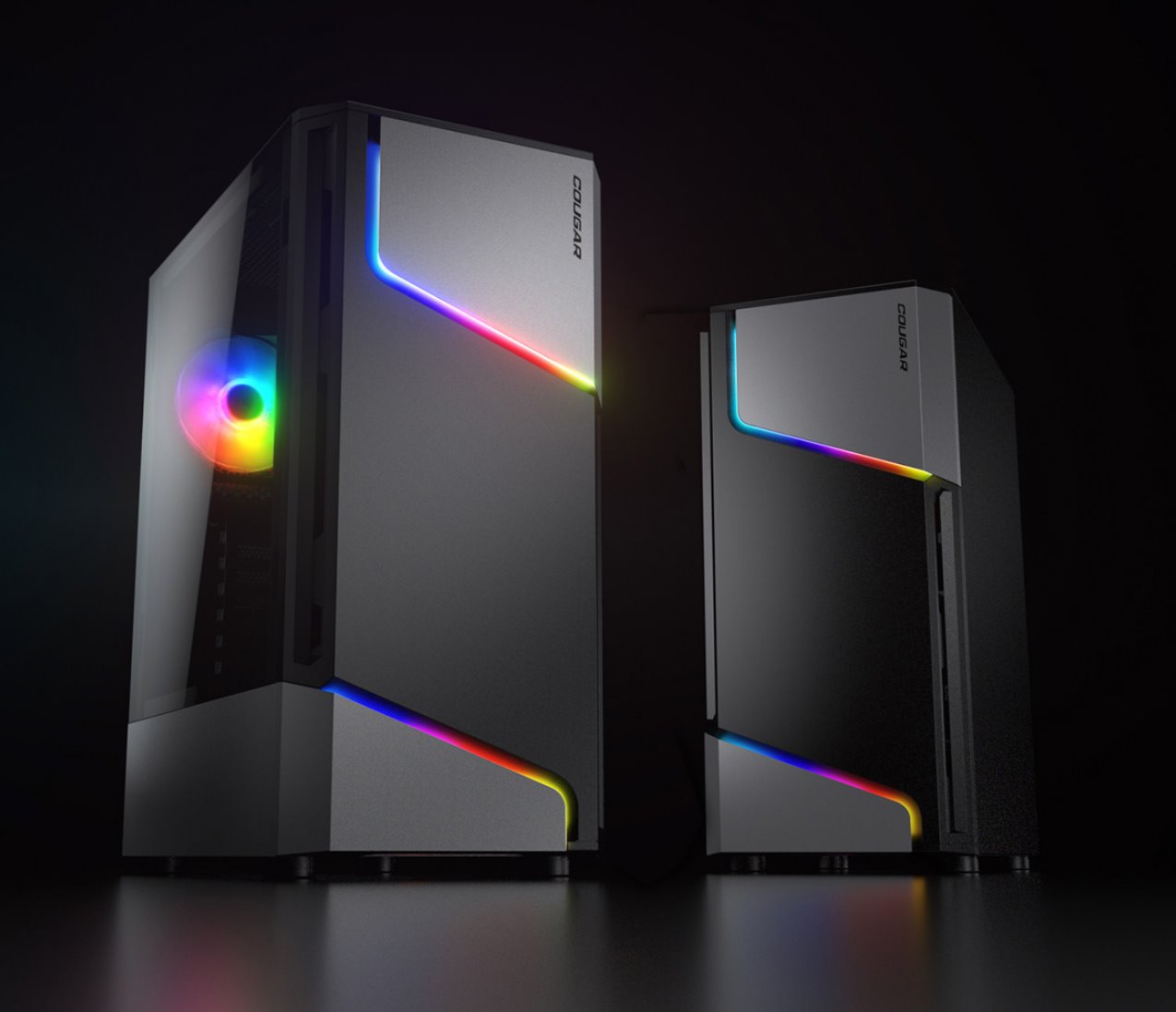 COUGAR PC skříň MX360 Mid Tower Tempered glass cover 120mm fan