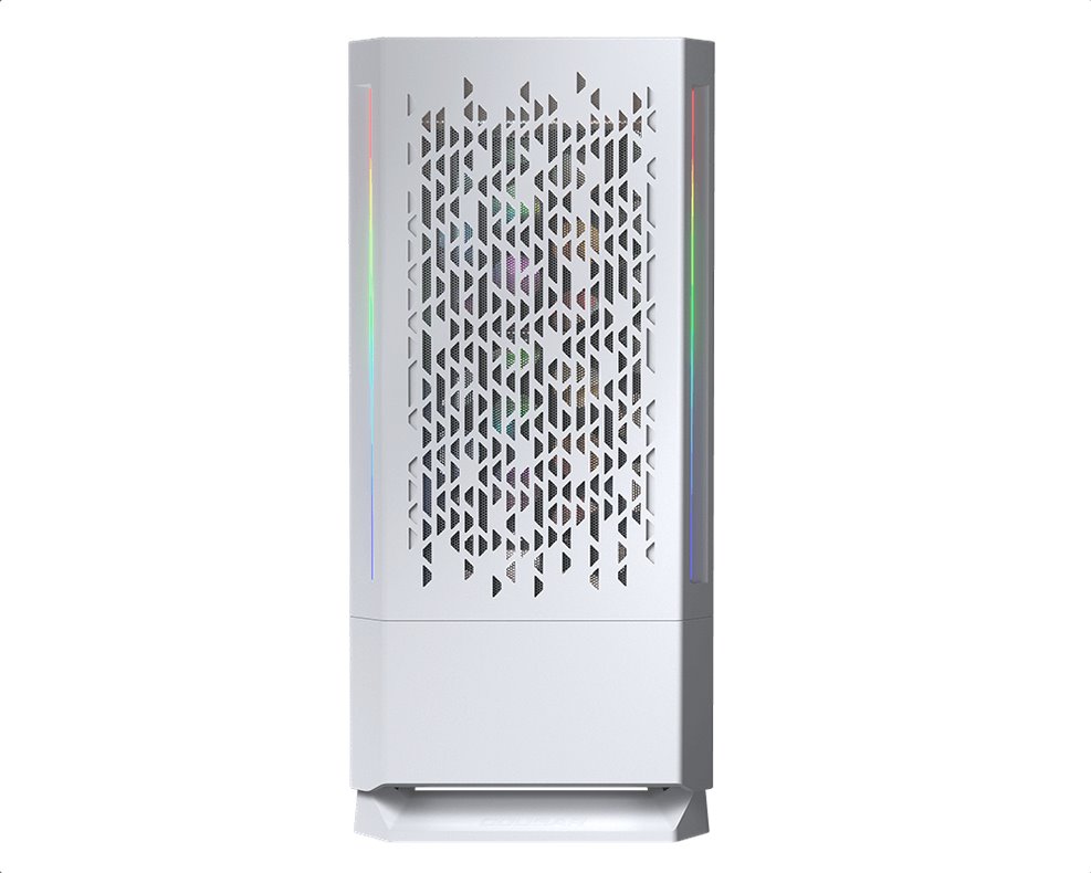 COUGAR PC skříň MX430 Air RGB Black Mid Tower Air Vents Front Panel with ARGB strips 3 x ARGB Fans 4mm TG Left Panel