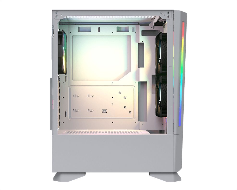 COUGAR PC skříň MX430 Air RGB Black Mid Tower Air Vents Front Panel with ARGB strips 3 x ARGB Fans 4mm TG Left Panel