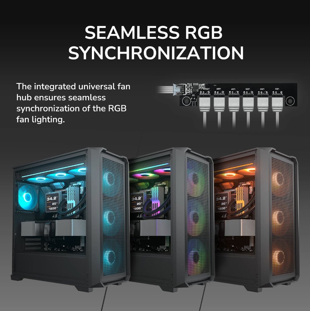 COUGAR PC skříň MX600 Air Pro Black Mid