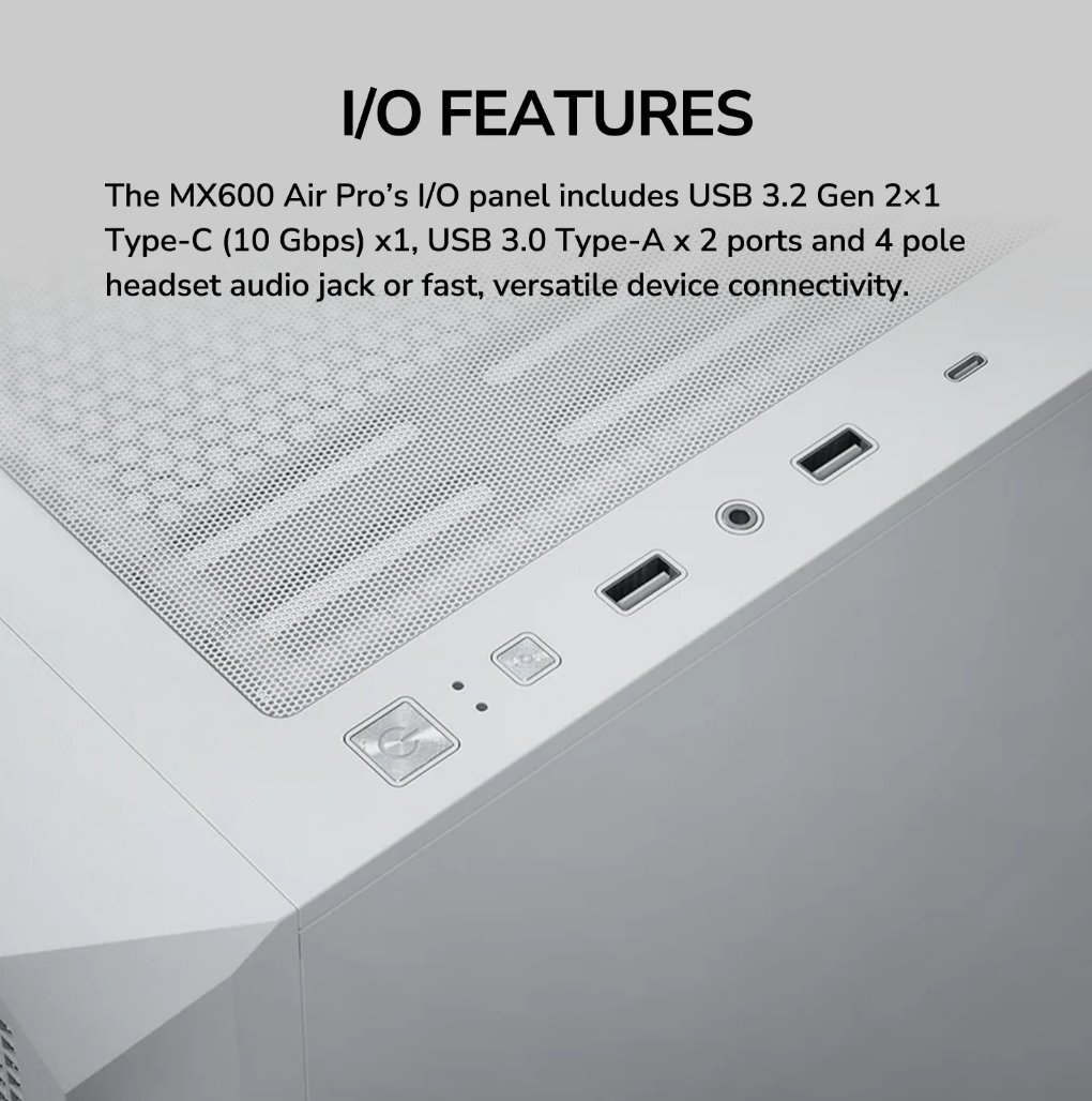 COUGAR PC skříň MX600 Air Pro White Mid