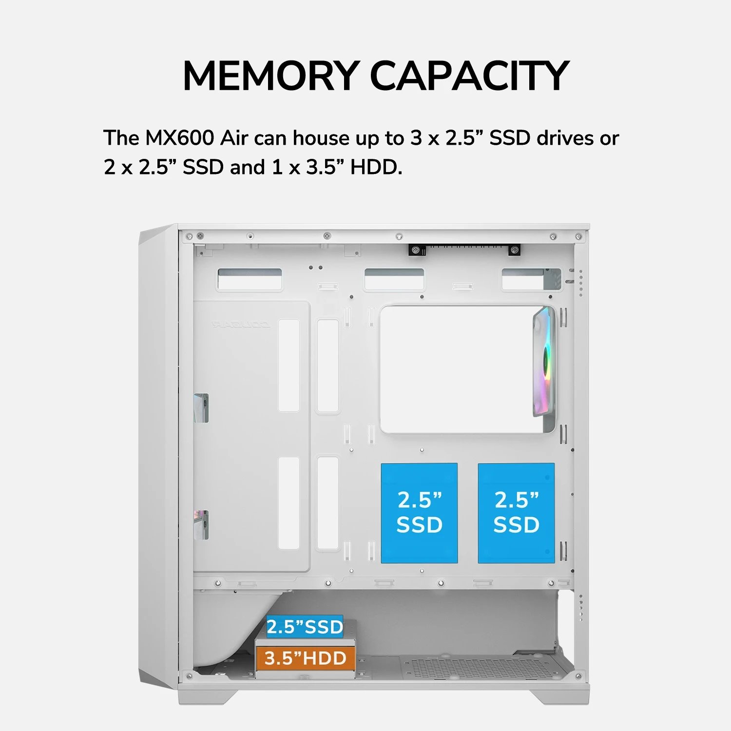 COUGAR PC skříň MX600 Air White Mid