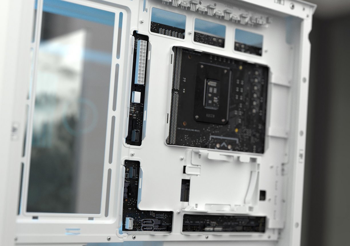 COUGAR PC skříň MX600 White Mini Tower Mesh Front Panel 2 x 160mm + 1 x 120mm Fans TG Left Panel