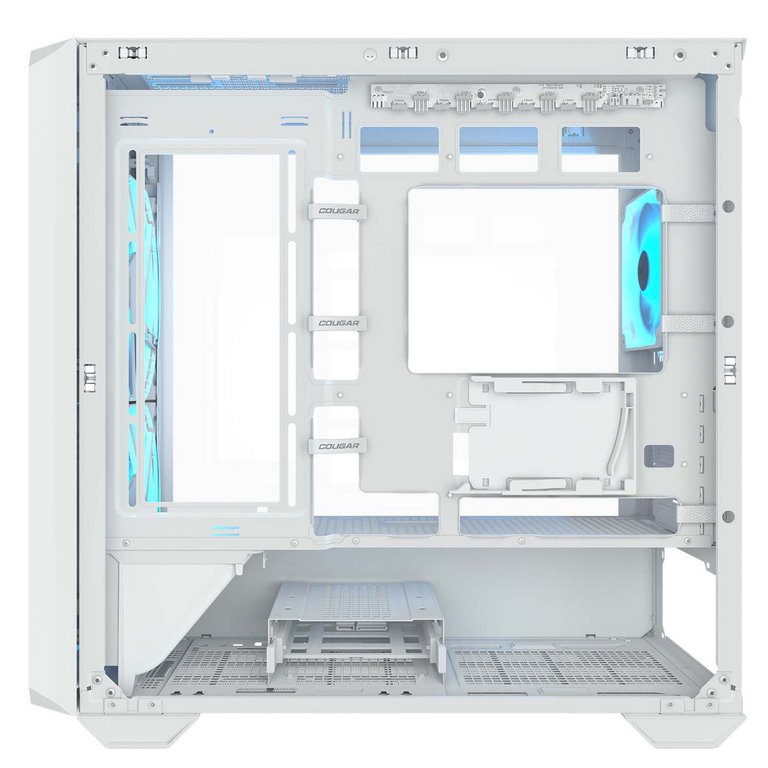 COUGAR PC skříň MX600 White Mini Tower Mesh Front Panel 2 x 160mm + 1 x 120mm Fans TG Left Panel