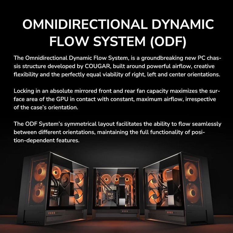 COUGAR PC skříň OMNYX White Mid Tower Mesh Front Panel 2 x 160mm ARGB Fan, Rear Panel 2x 160mm ARGB Fan
