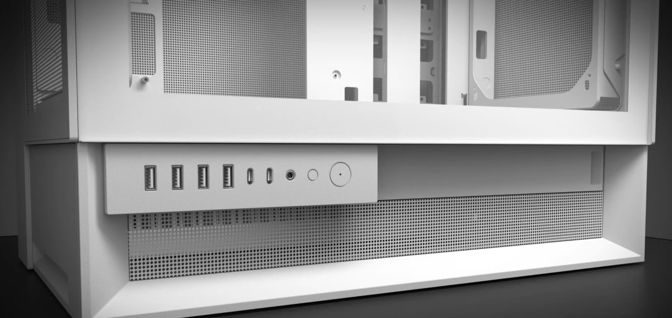 COUGAR PC skříň OMNYX White Mid Tower Mesh Front Panel 2 x 160mm ARGB Fan, Rear Panel 2x 160mm ARGB Fan